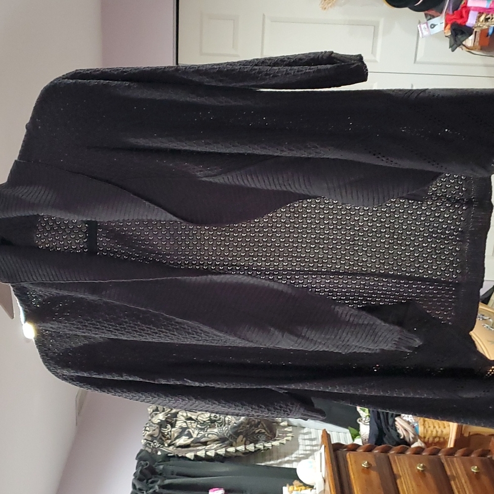 Open front knit sweater